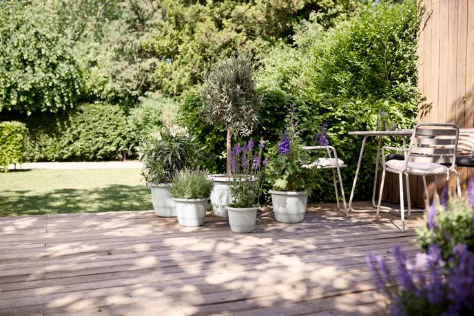 amiga round 30cm silky white